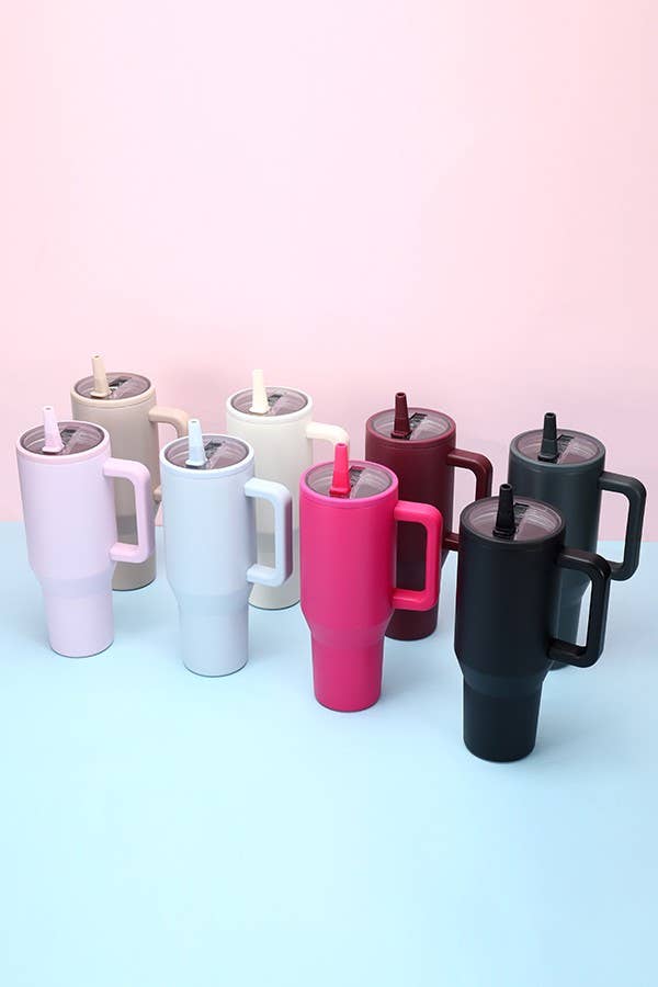 40oz SPILL FREE STAINLESS STEEL VACUUM TUMBLER